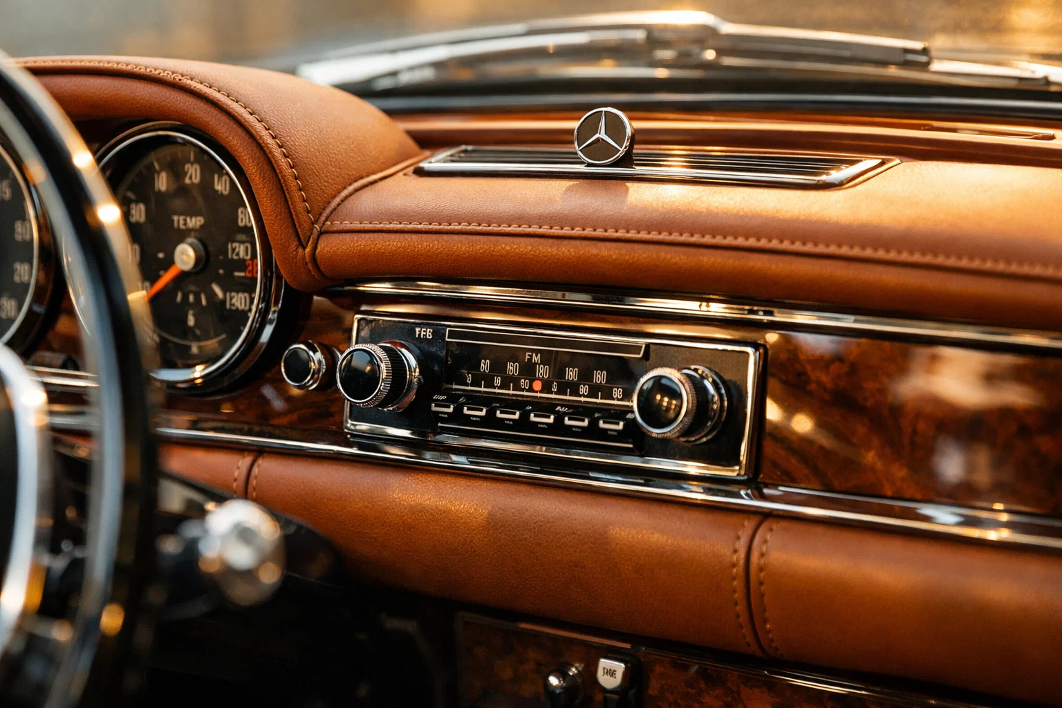 Interior Restoration: Leather, Wood and Chrome